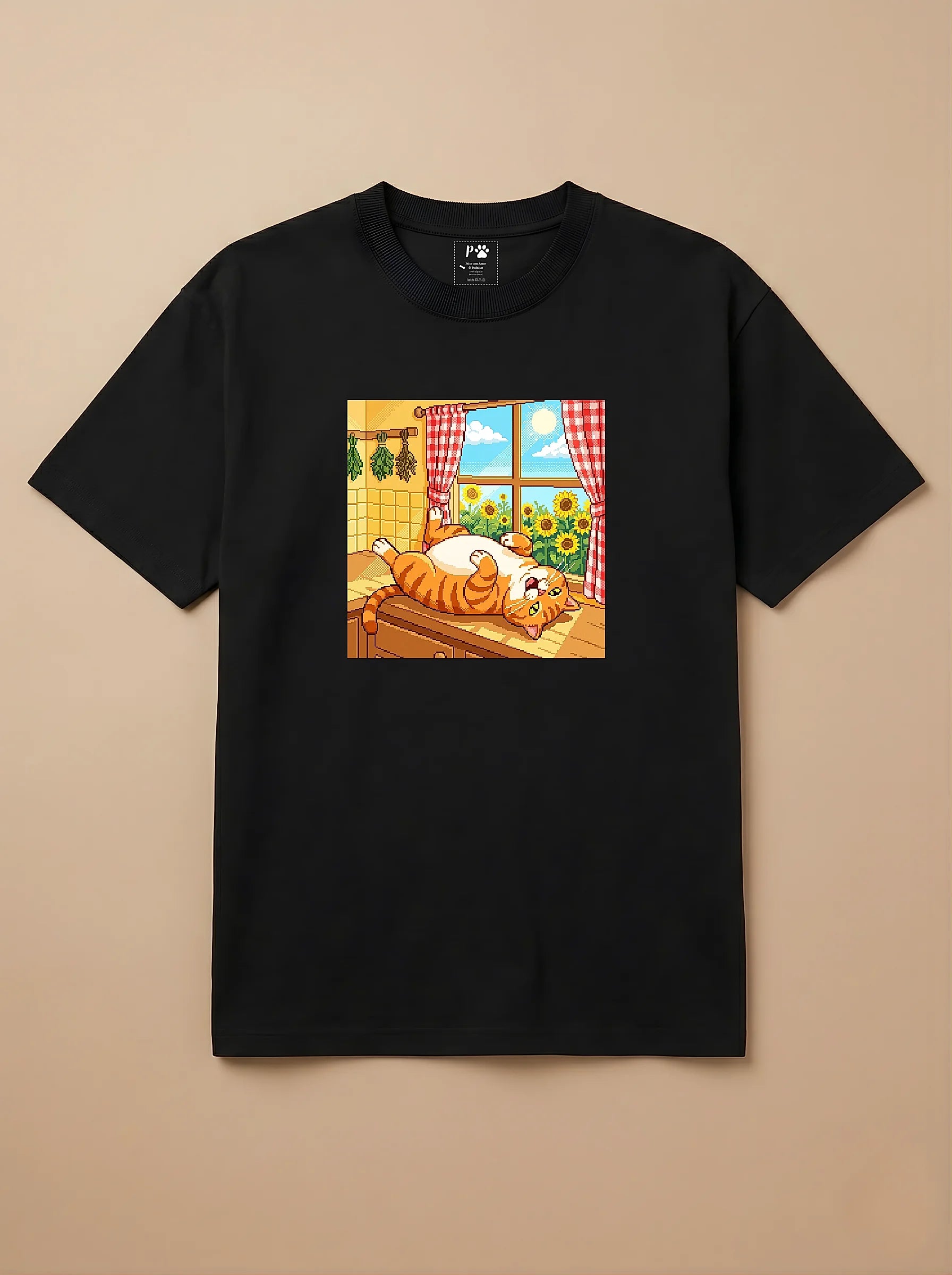 Camisa Jogos 16 Bits - Gato Laranja