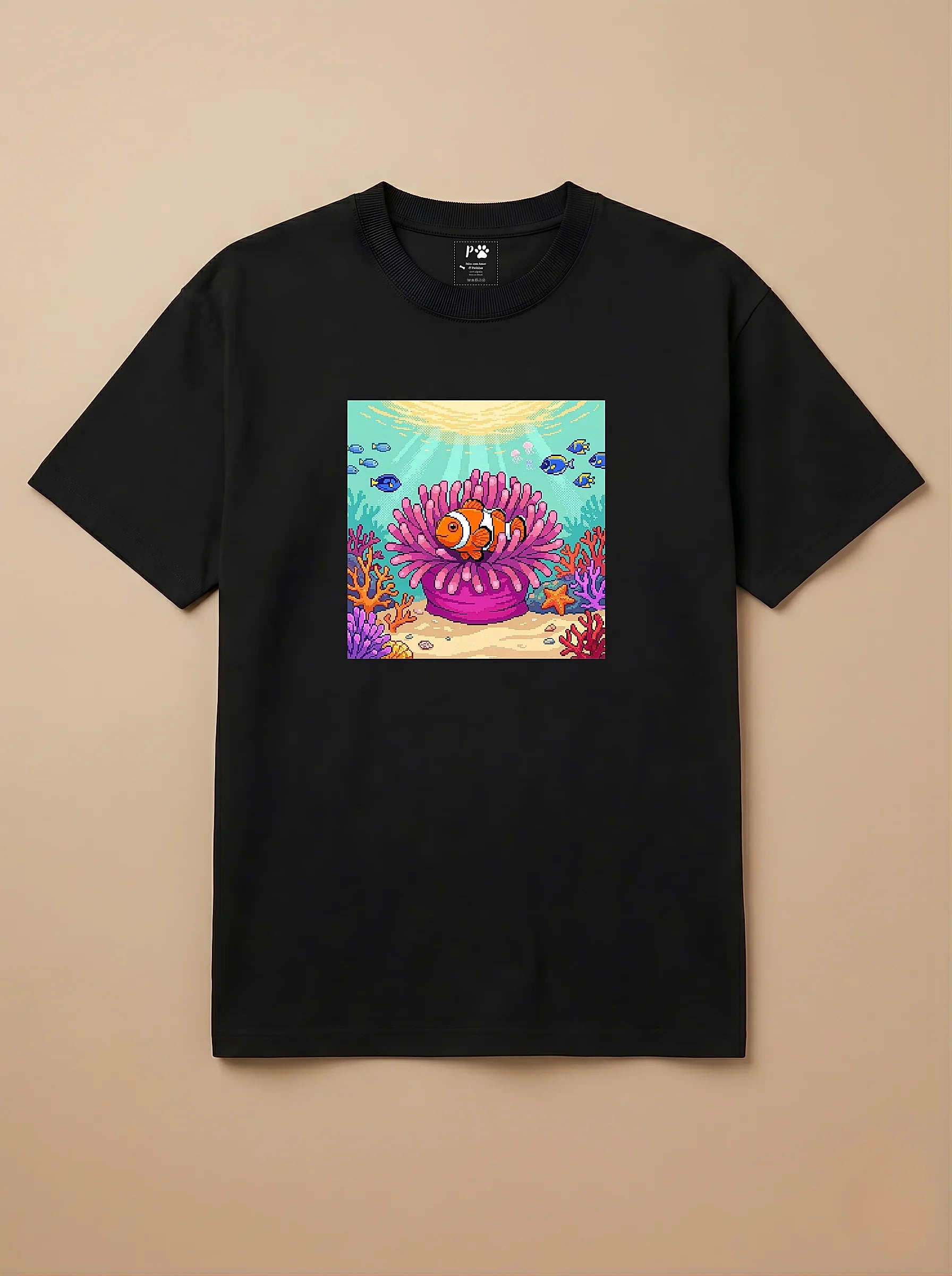 Camisa Jogos 16 Bits - Peixe Palhaço