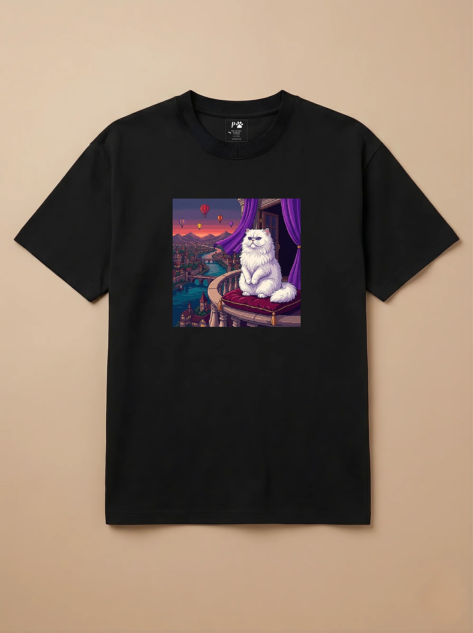 Camisa Jogos 16 Bits - Gato Persa