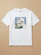 Camisa Leitura dos Pets - Gato Branco
