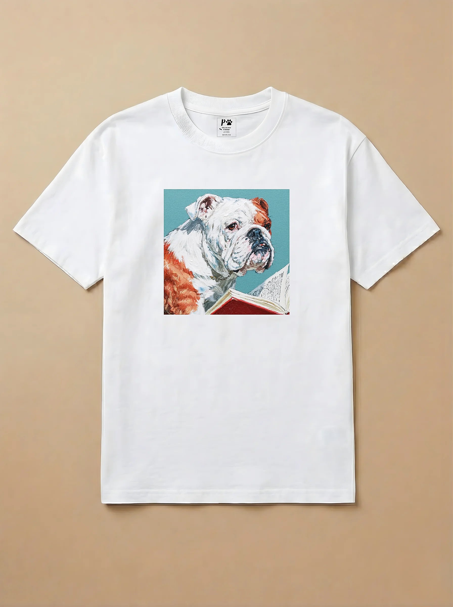 Camisa Leitura dos Pets - Bulldog Inglês