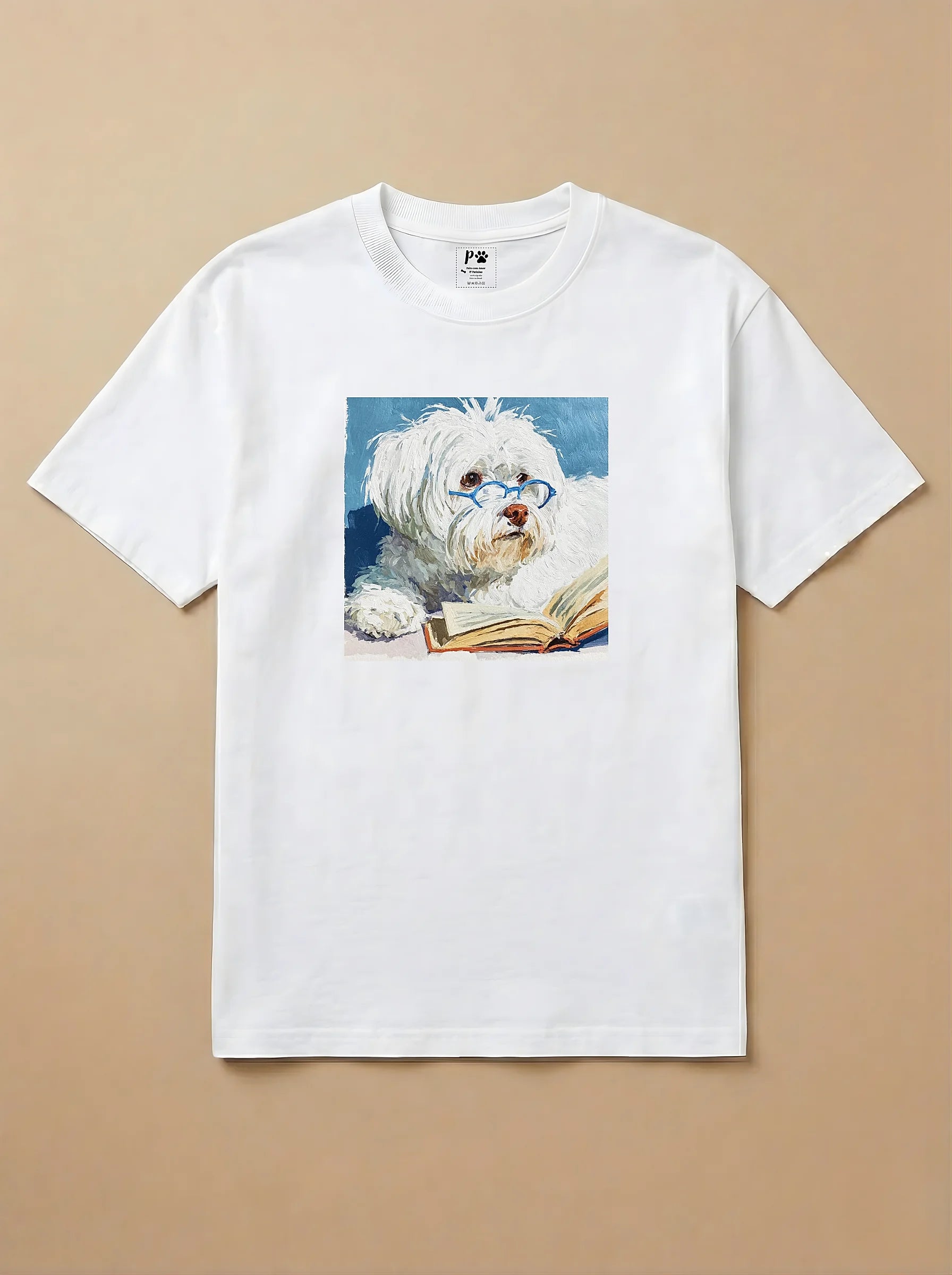 Camisa Leitura dos Pets - Maltês