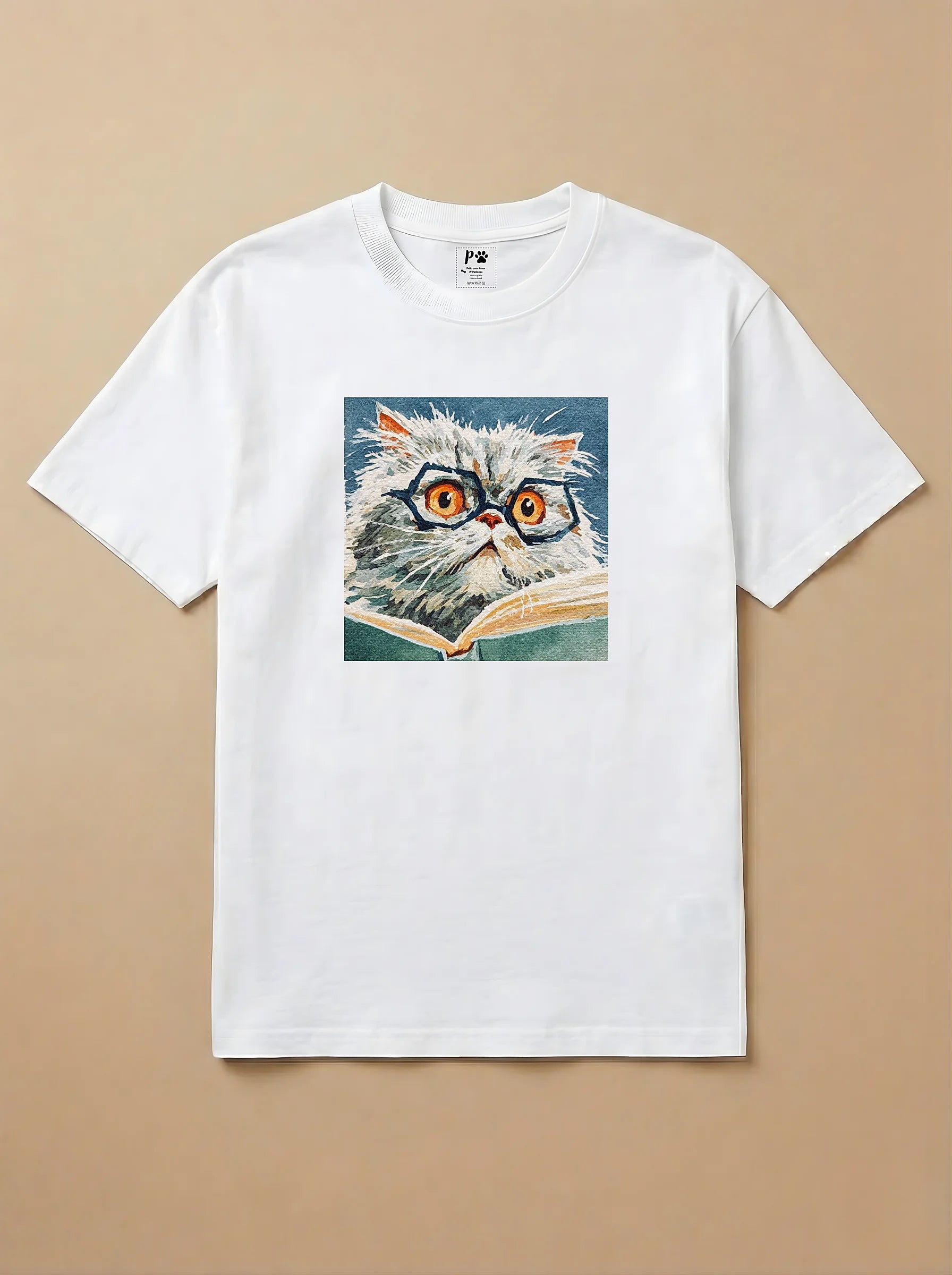 Camisa Leitura dos Pets - Gato Persa