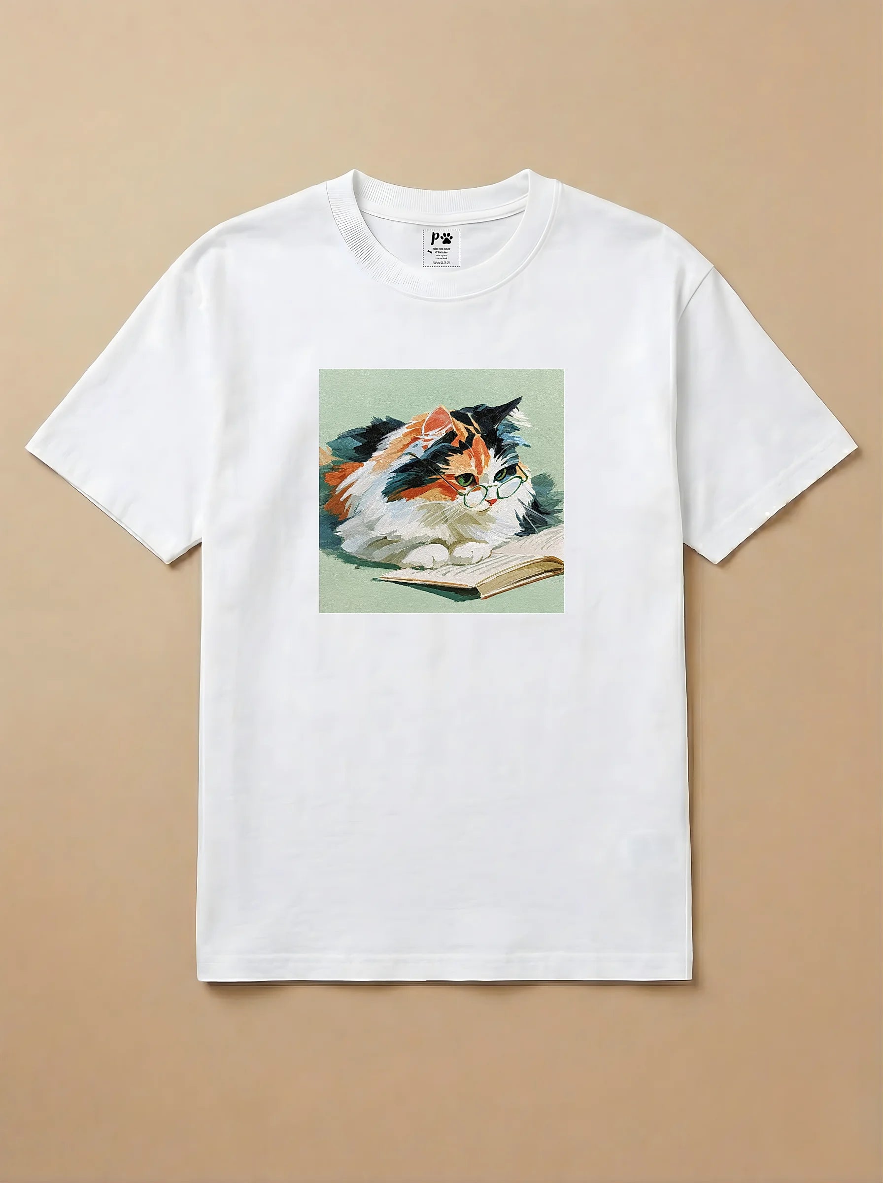 Camisa Leitura dos Pets - Gato Tricolor