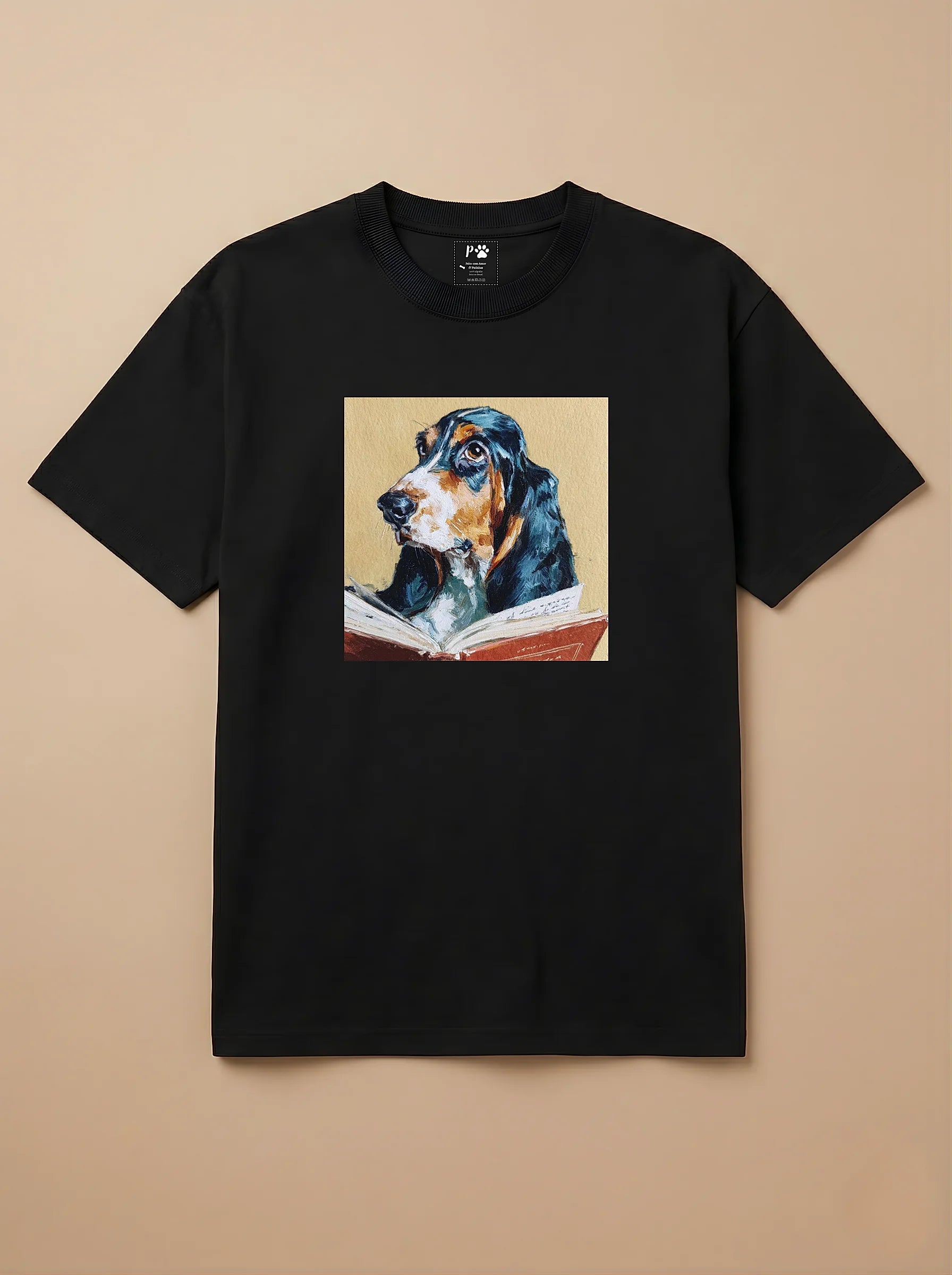 Camisa Leitura dos Pets - Basset Hound