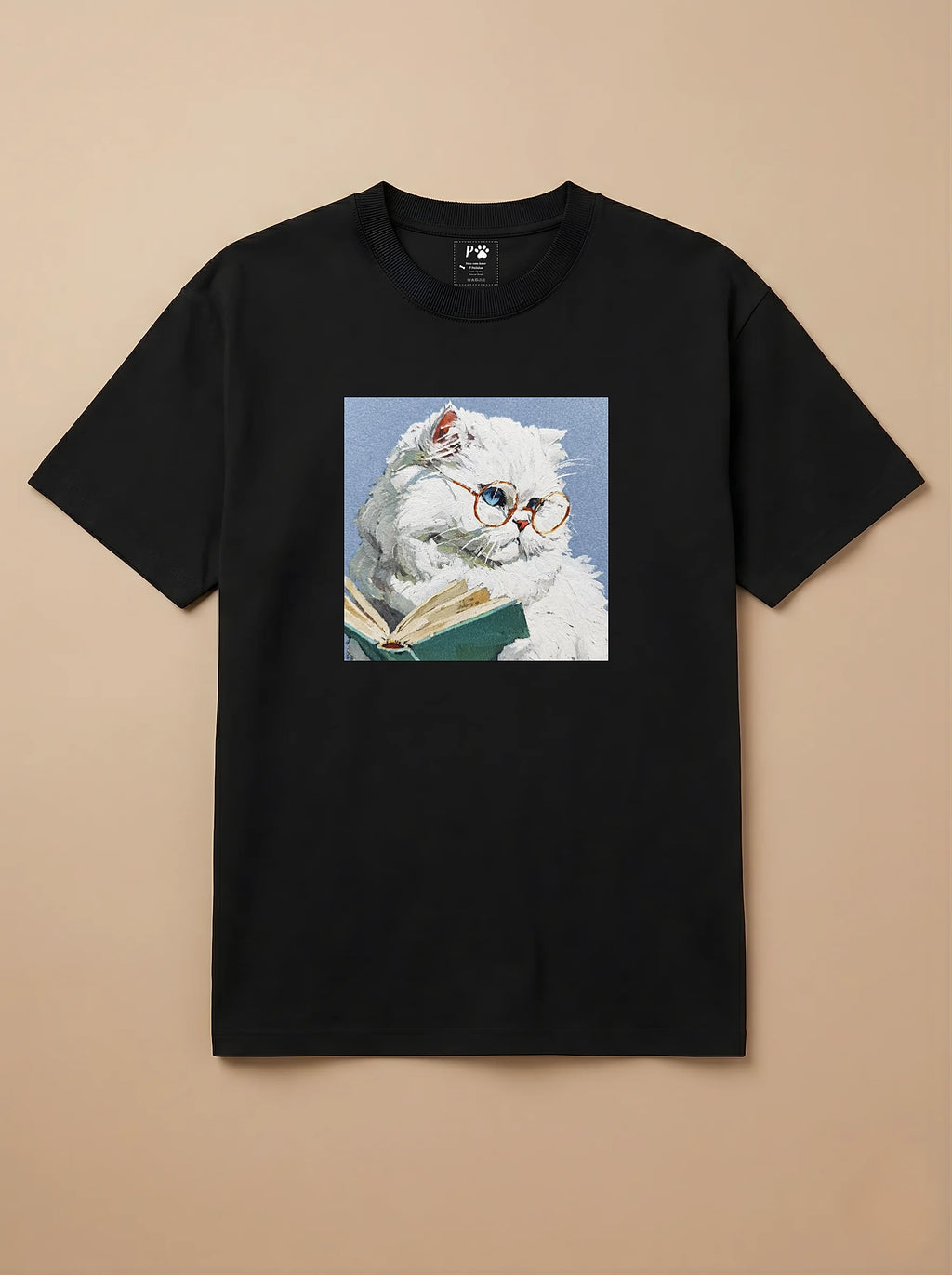 Camisa Leitura dos Pets - Gato Branco