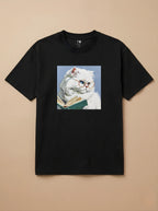 Camisa Leitura dos Pets - Gato Branco