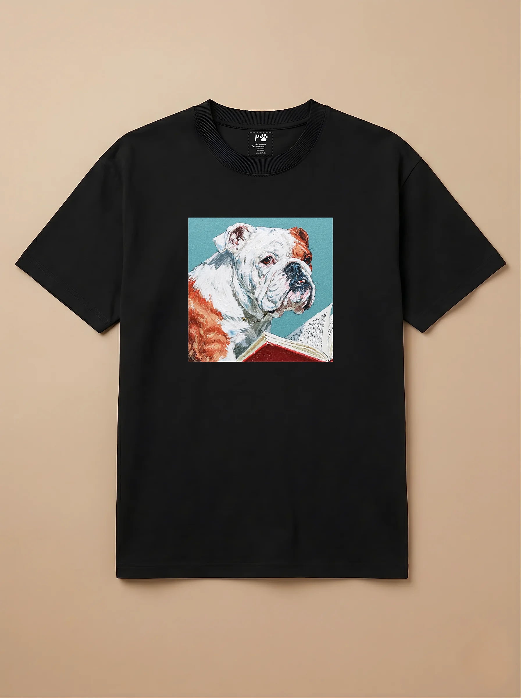 Camisa Leitura dos Pets - Bulldog Inglês