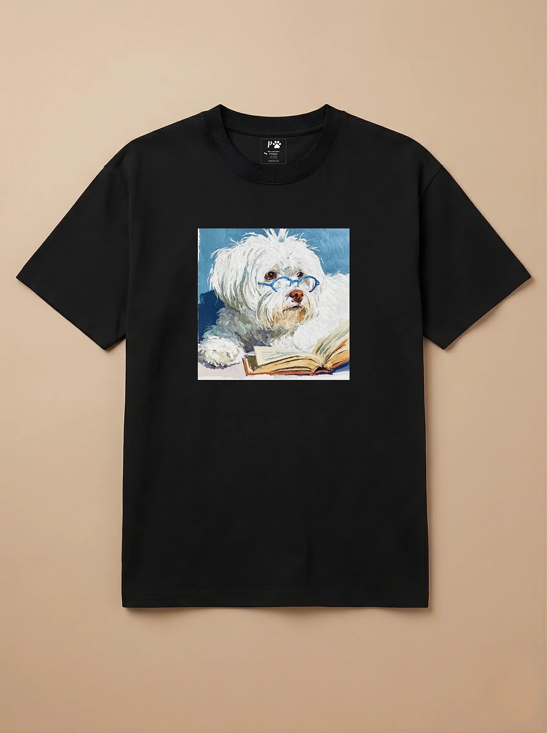 Camisa Leitura dos Pets - Maltês
