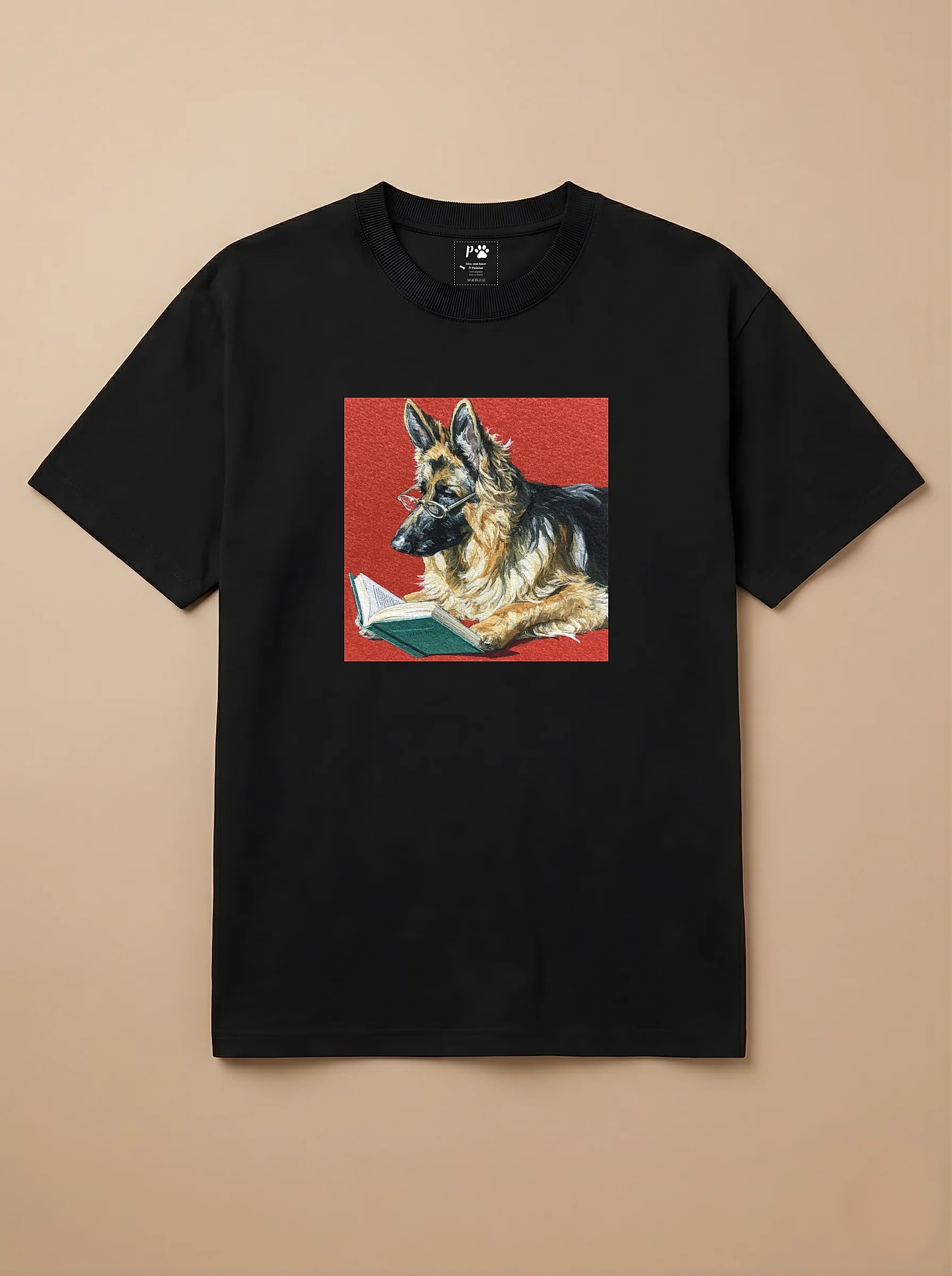 Camisa Leitura dos Pets - Pastor Alemão