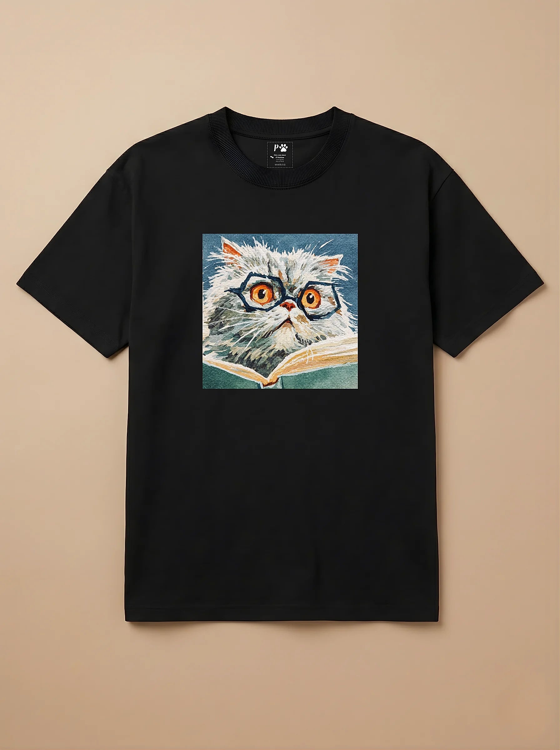Camisa Leitura dos Pets - Gato Persa