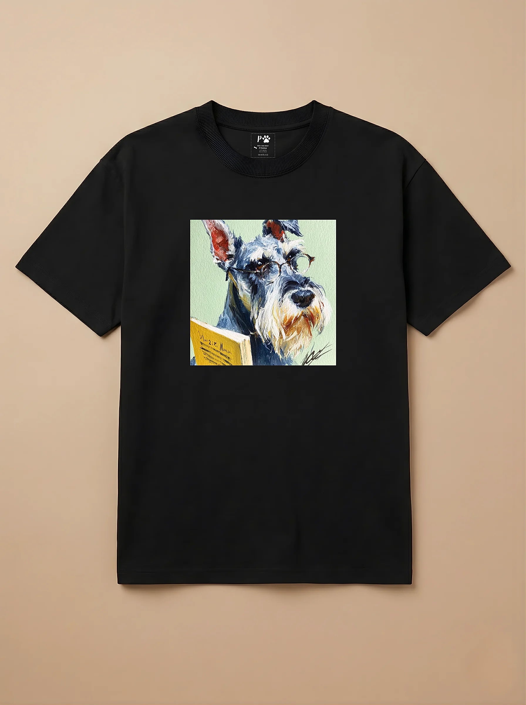 Camisa Leitura dos Pets - Schnauzer