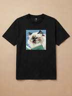 Camisa Leitura dos Pets - Gato Siamês