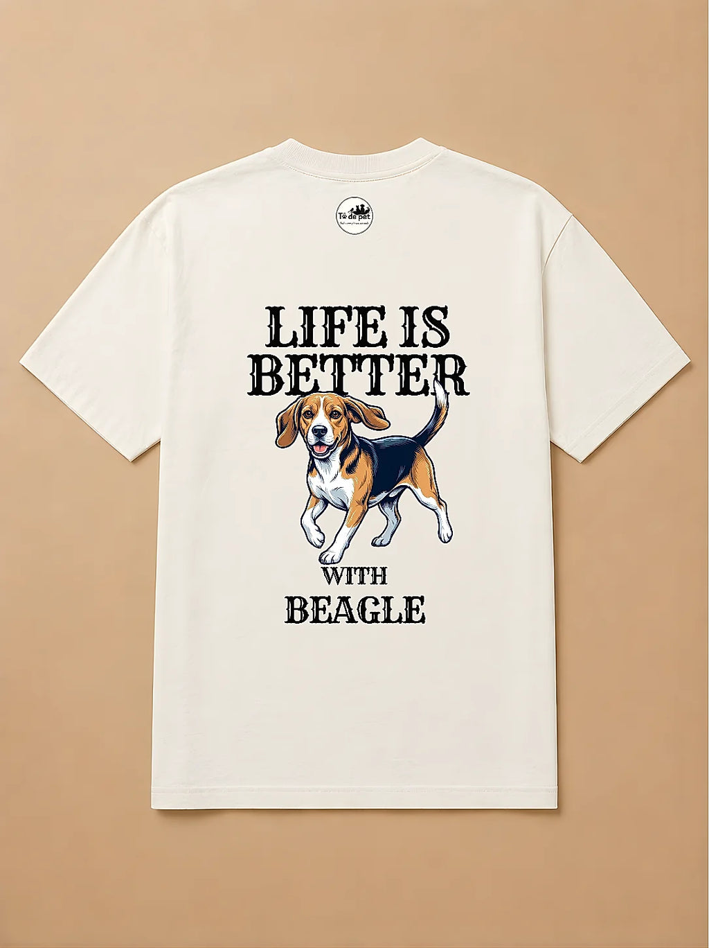Camisa Oversized Life is Better With... - Beagle