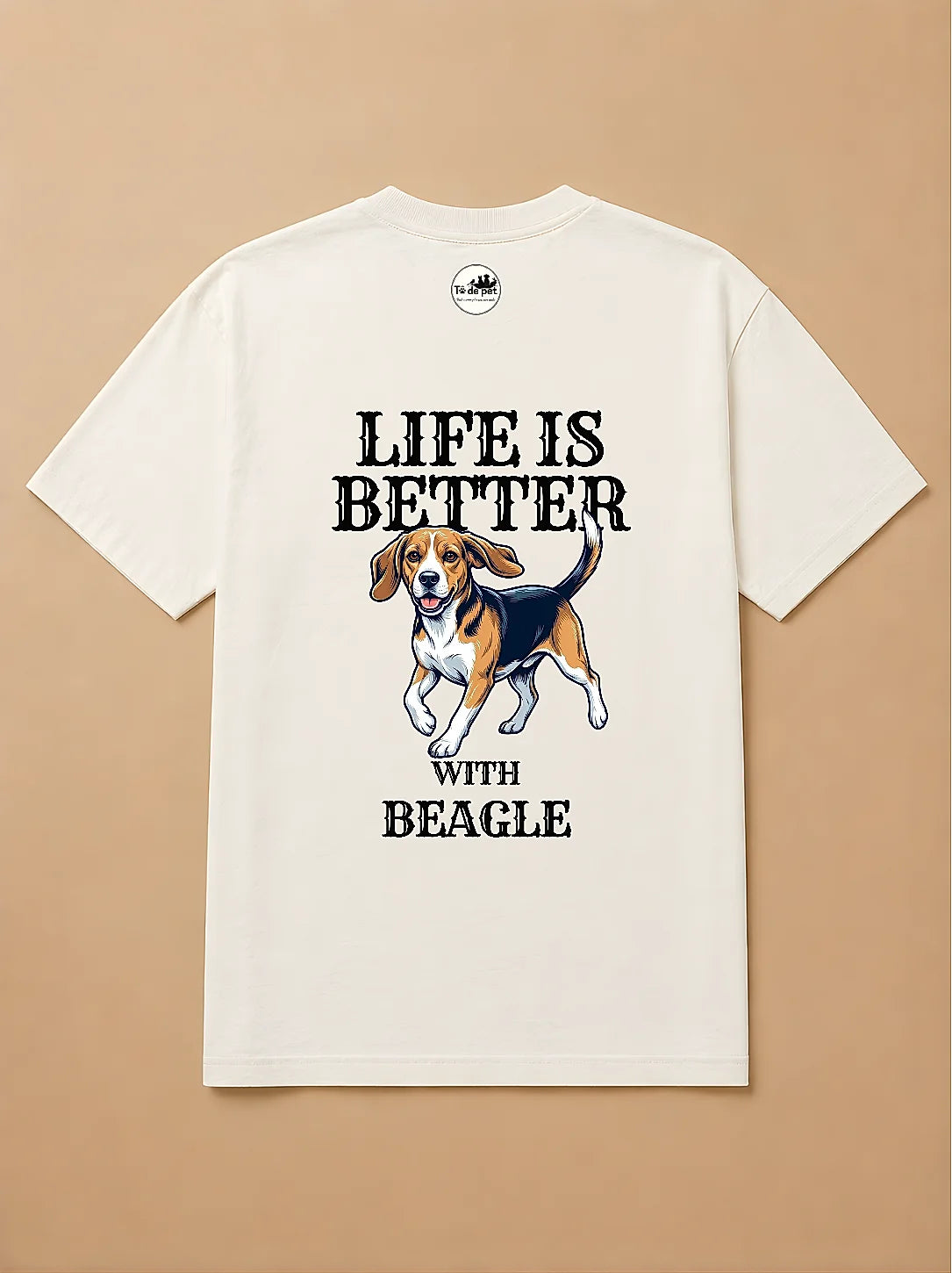 Camisa Oversized Life is Better With... - Beagle