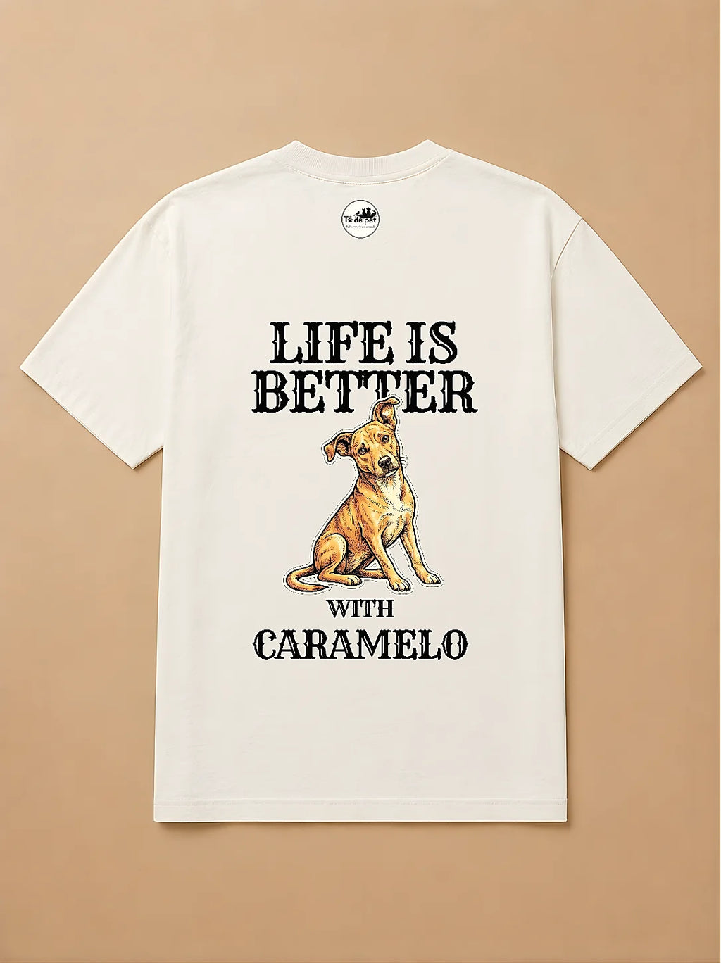 Camisa Oversized Life is Better With... - Caramelo