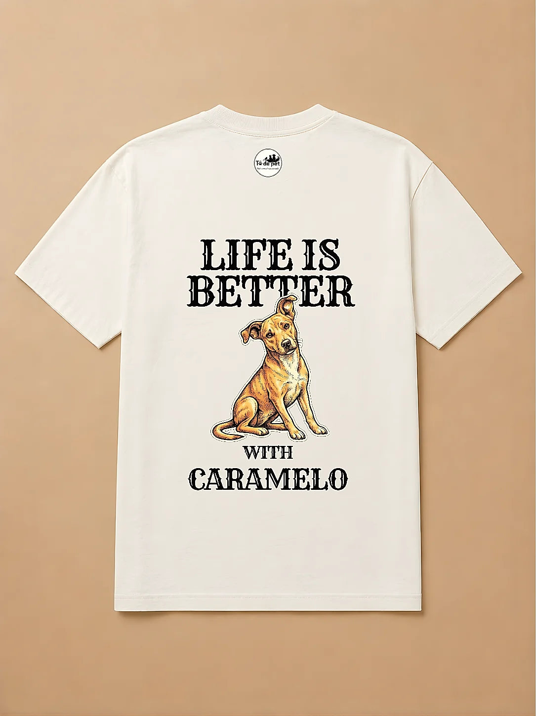 Camisa Oversized Life is Better With... - Caramelo