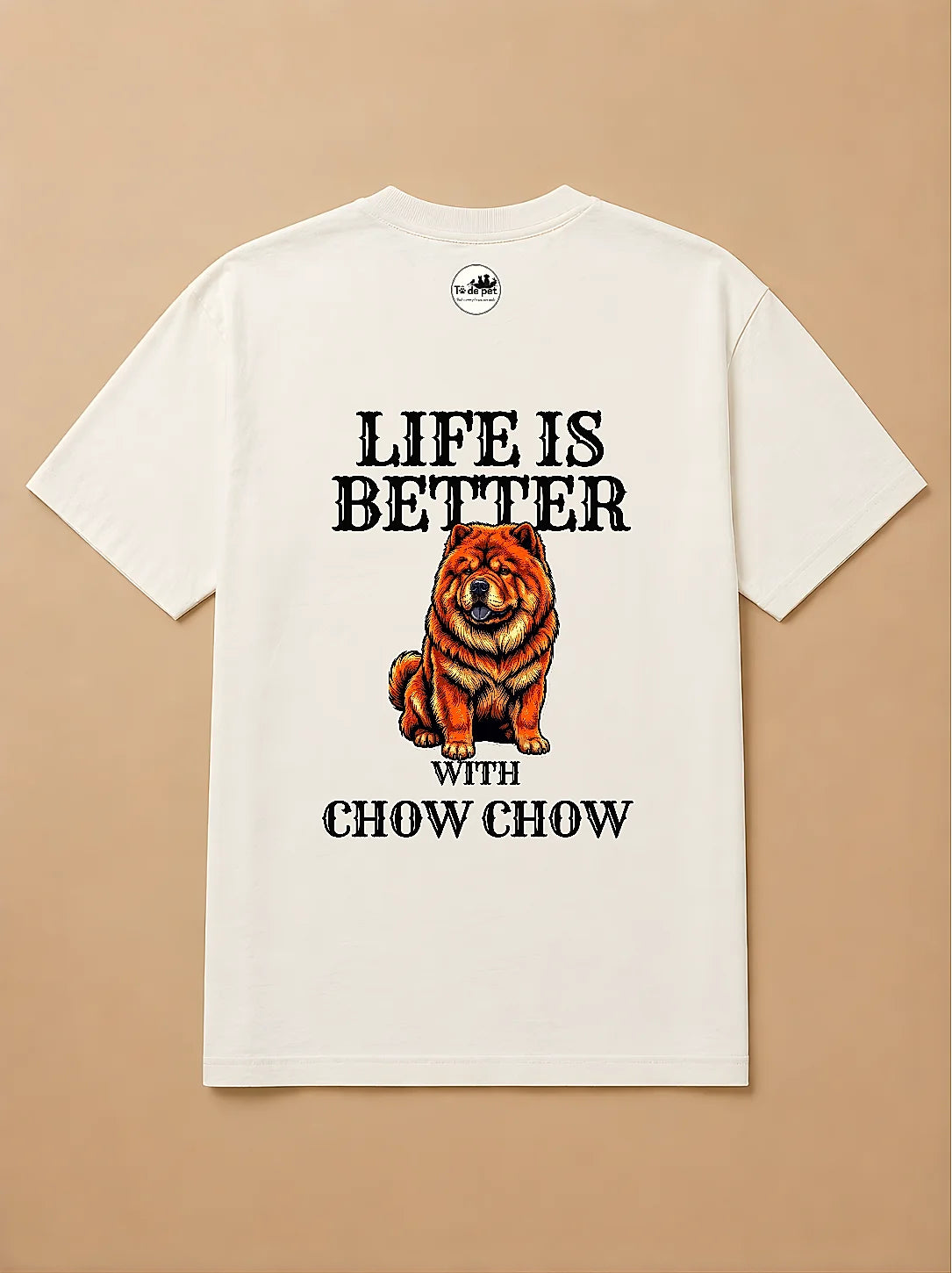 Camisa Oversized Life is Better With... - Chow Chow