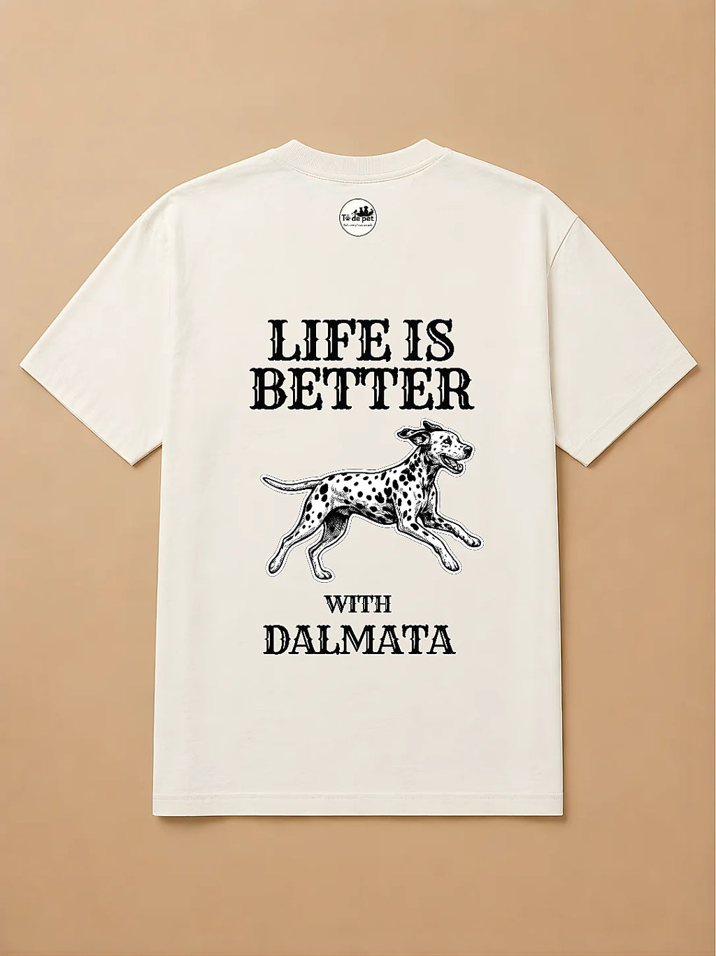 Camisa Oversized Life is Better With... - Dalmata