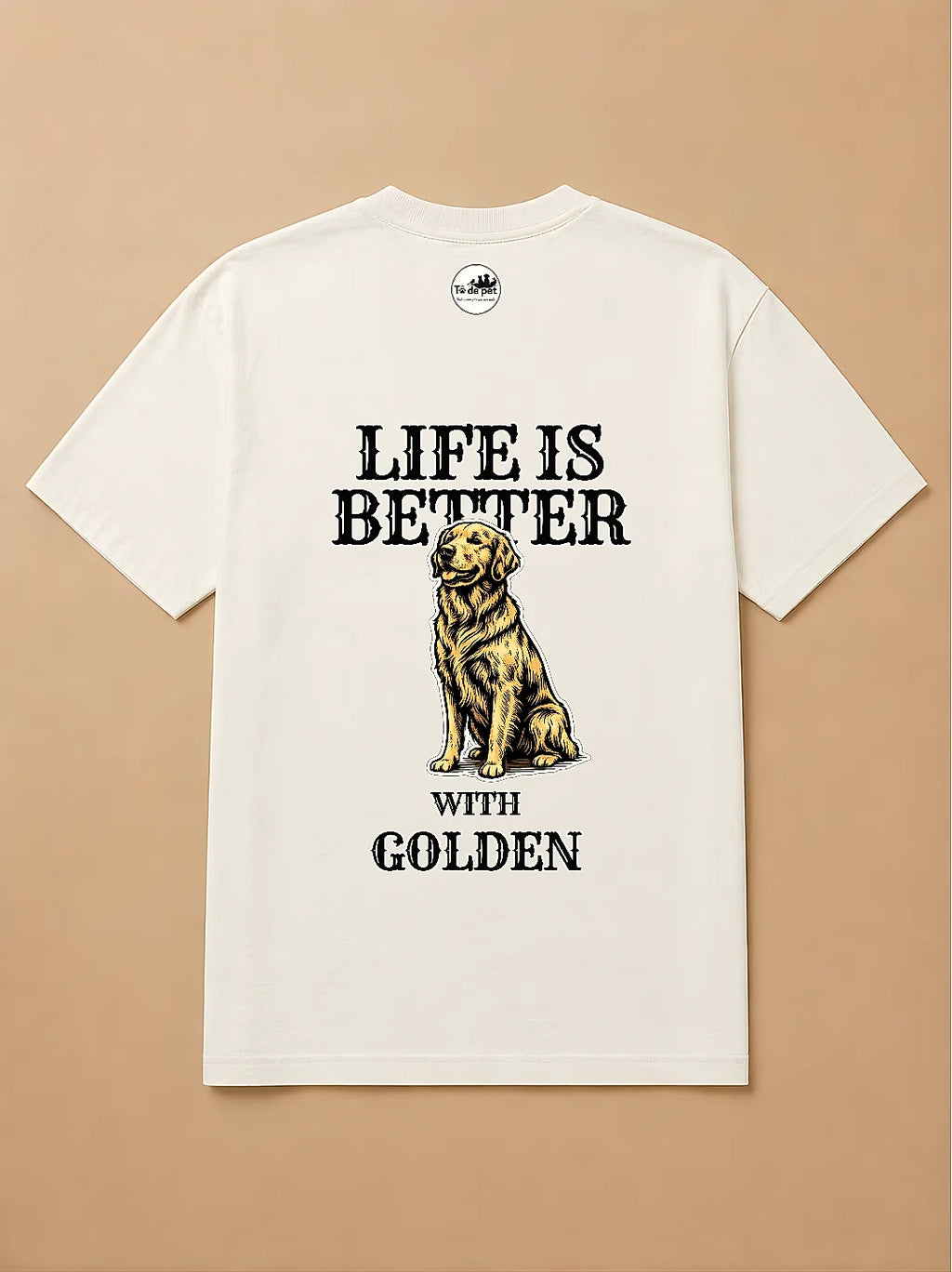 Camisa Oversized Life is Better With... - Golden