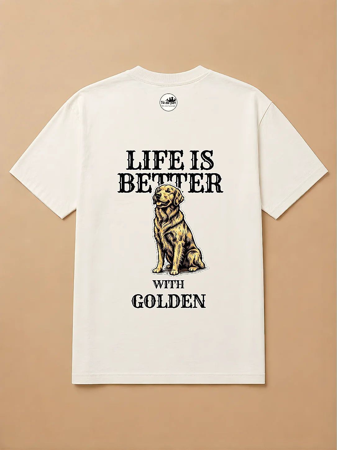 Camisa Oversized Life is Better With... - Golden