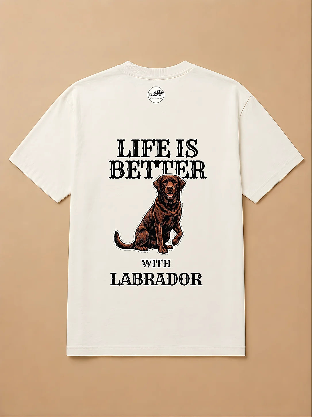 Camisa Oversized Life is Better With... - Labrador