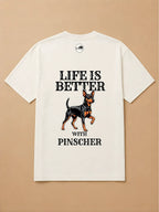 Camisa Oversized Life is Better With... - Pinscher