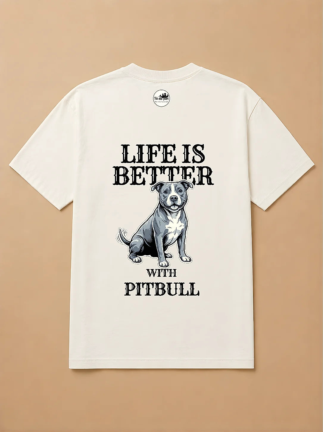 Camisa Oversized Life is Better With... - Pitbull