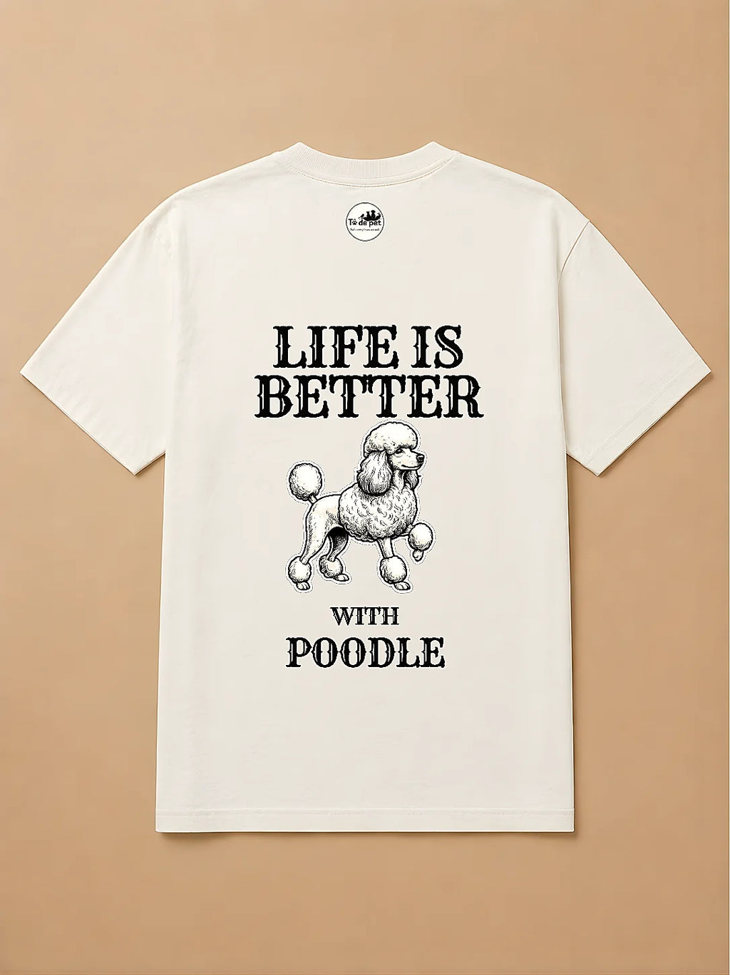 Camisa Oversized Life is Better With... - Poodle