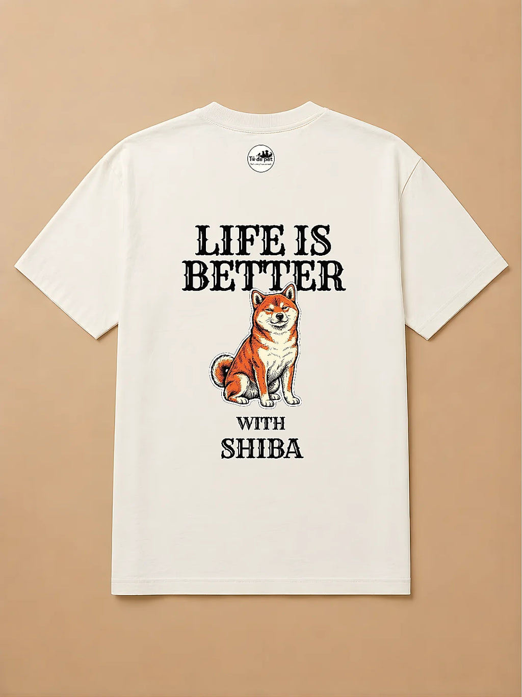 Camisa Oversized Life is Better With... - Shiba Inu