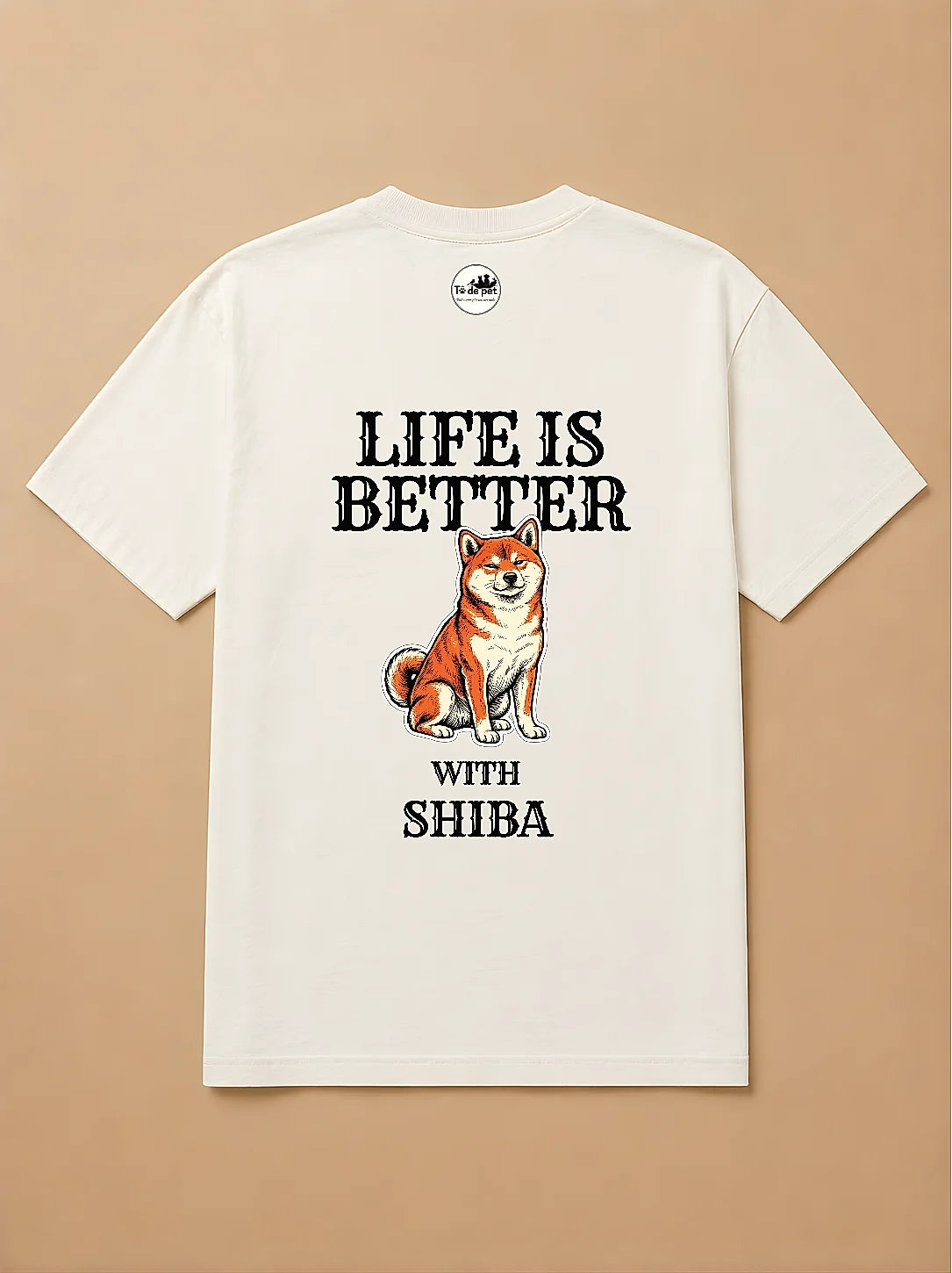 Camisa Oversized Life is Better With... - Shiba Inu