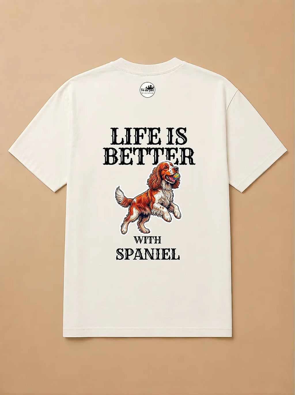 Camisa Oversized Life is Better With... - Cocker Spaniel
