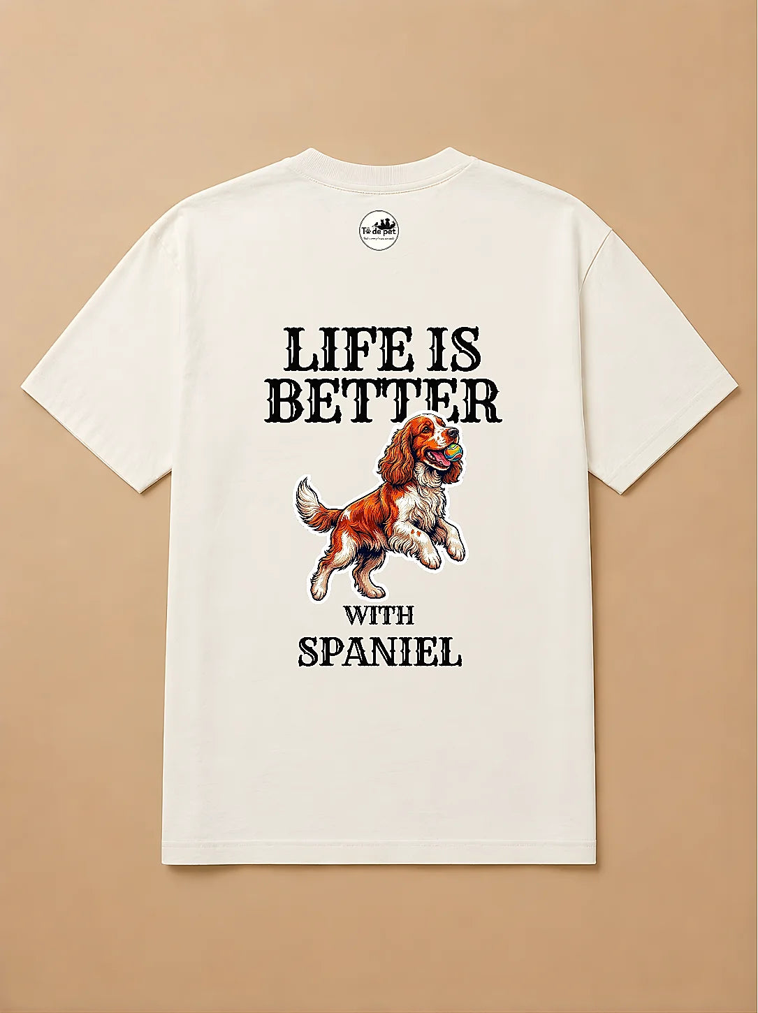 Camisa Oversized Life is Better With... - Cocker Spaniel