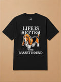 Camisa Oversized Life is Better With... - Bassed Hound