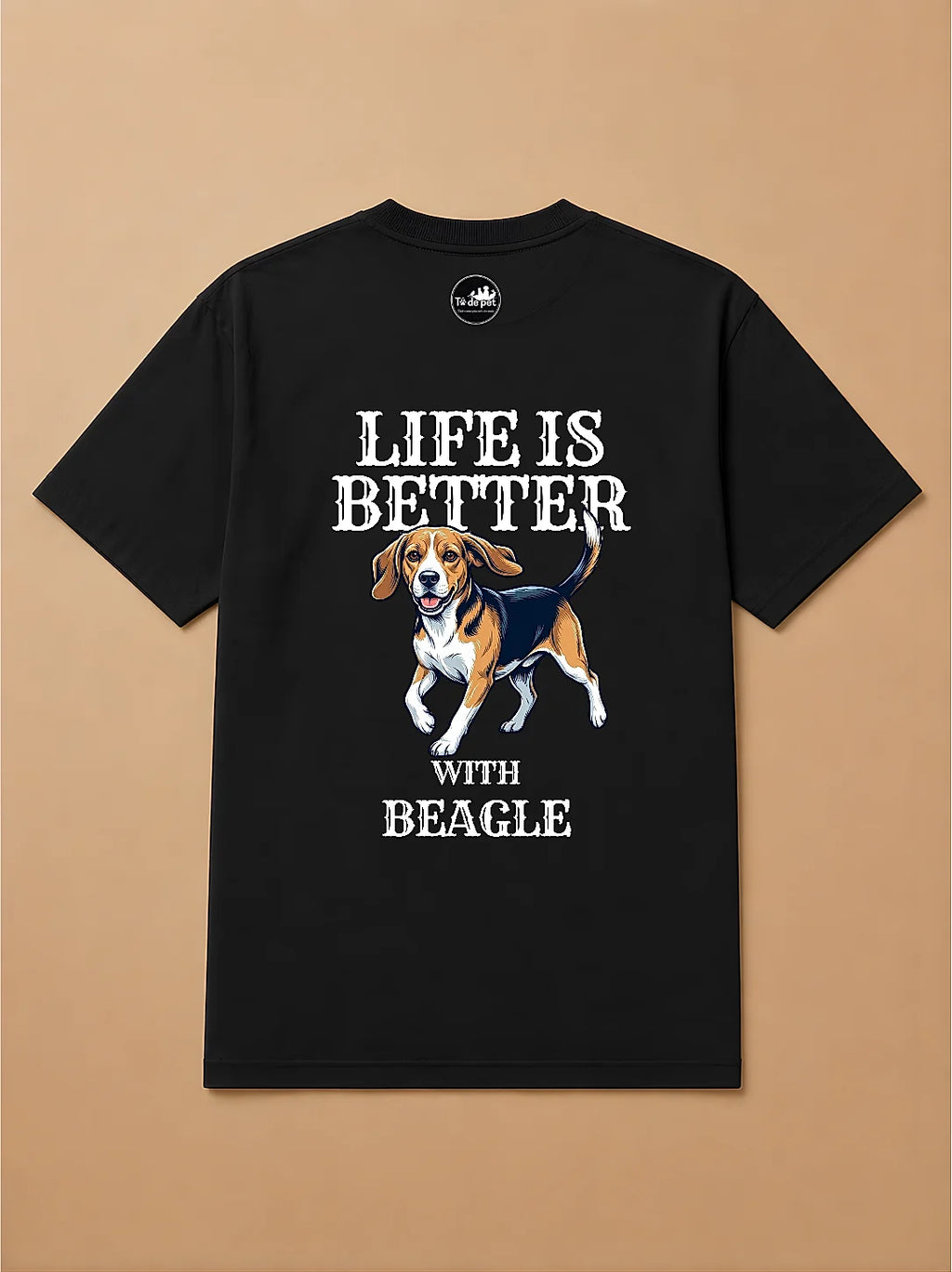 Camisa Oversized Life is Better With... - Beagle