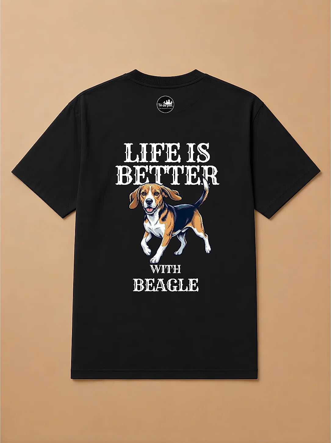 Camisa Oversized Life is Better With... - Beagle