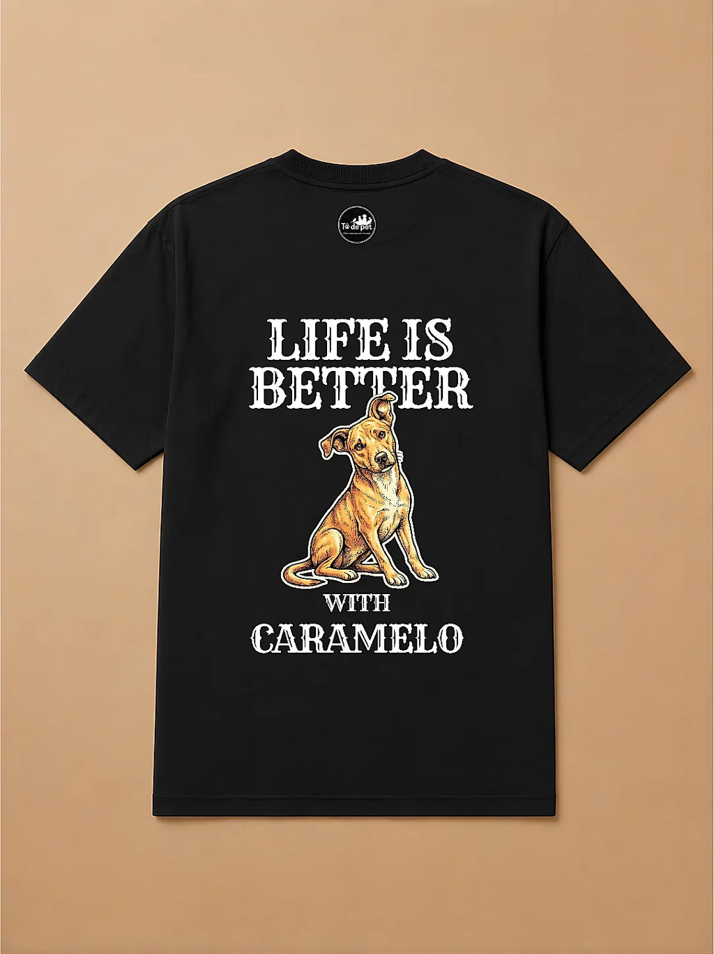 Camisa Oversized Life is Better With... - Caramelo