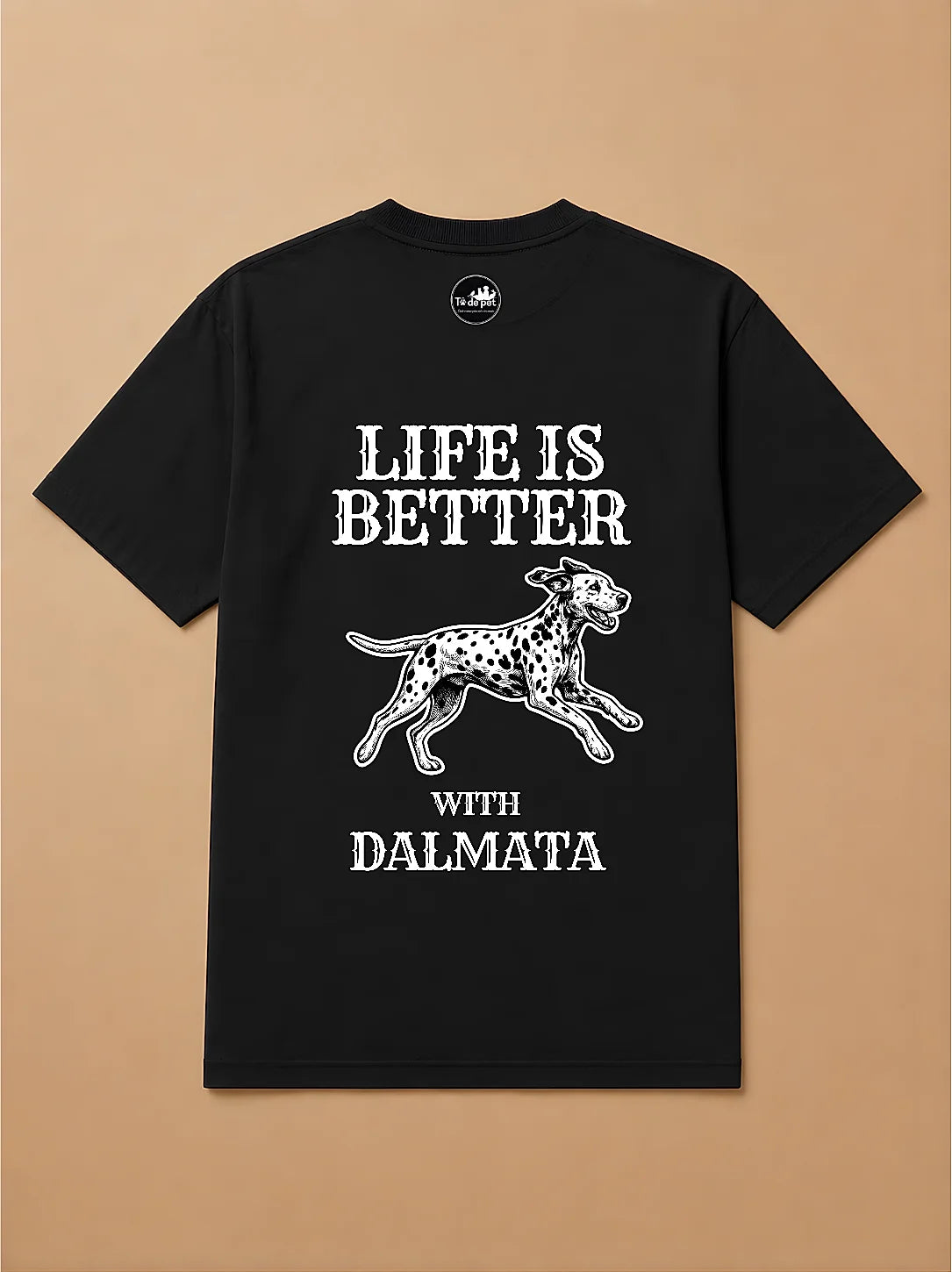 Camisa Oversized Life is Better With... - Dalmata