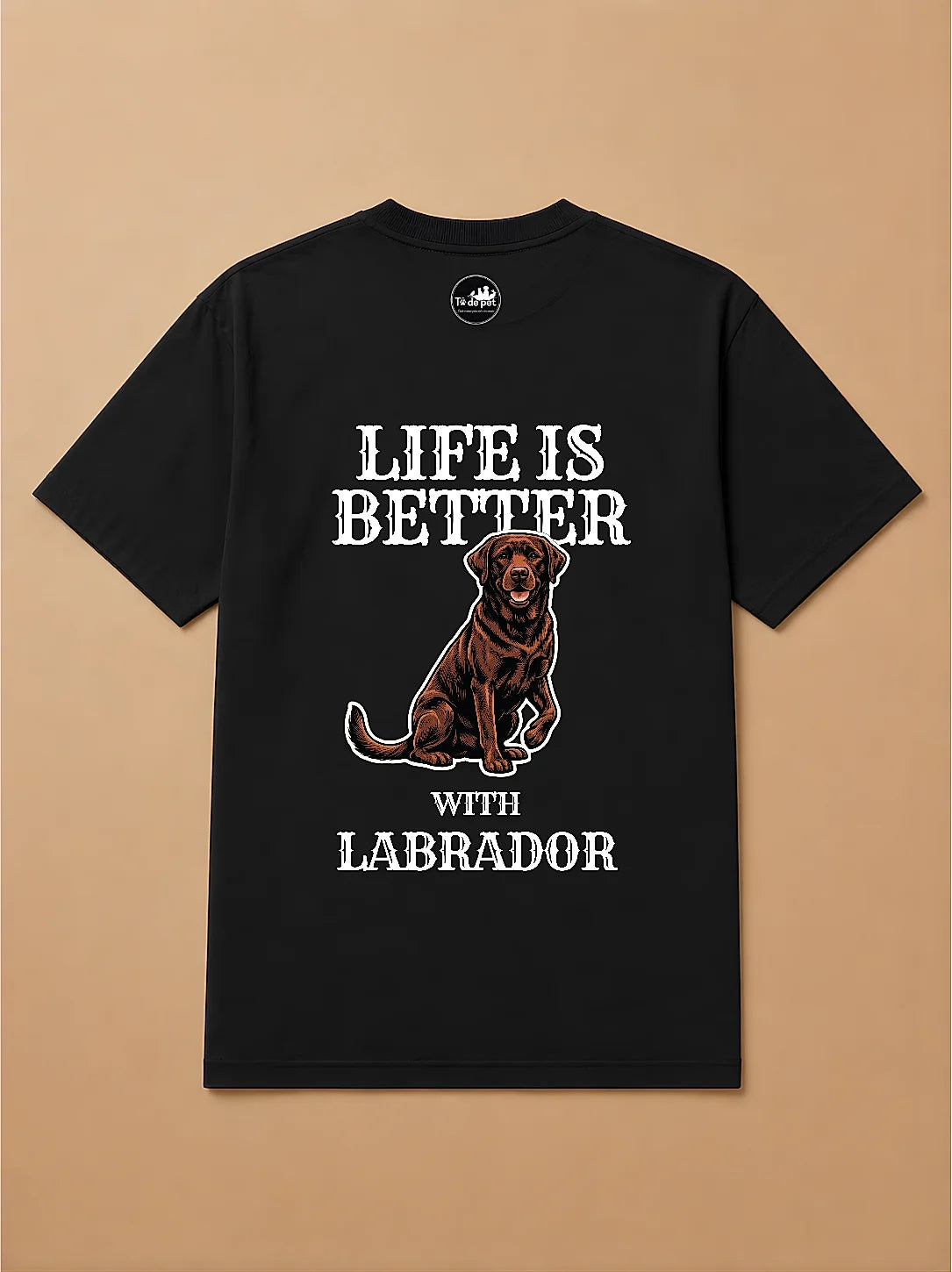 Camisa Oversized Life is Better With... - Labrador