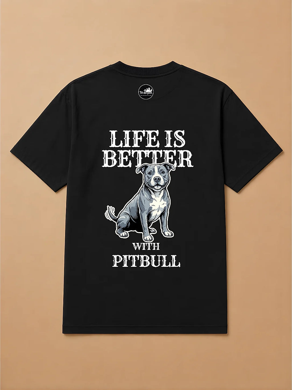 Camisa Oversized Life is Better With... - Pitbull
