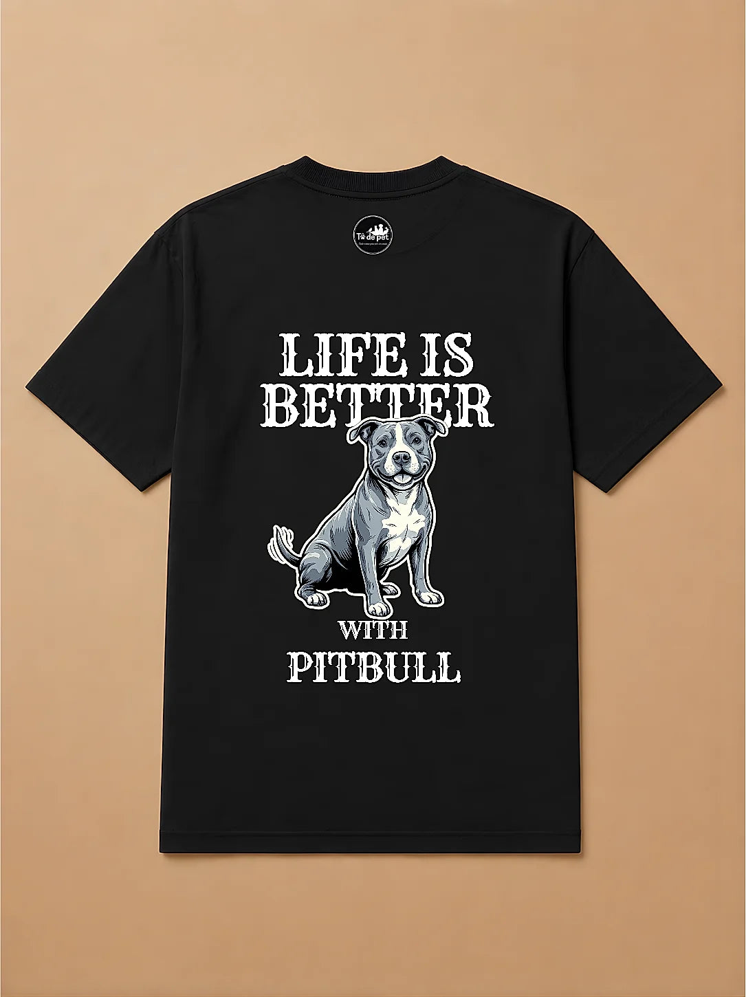 Camisa Oversized Life is Better With... - Pitbull
