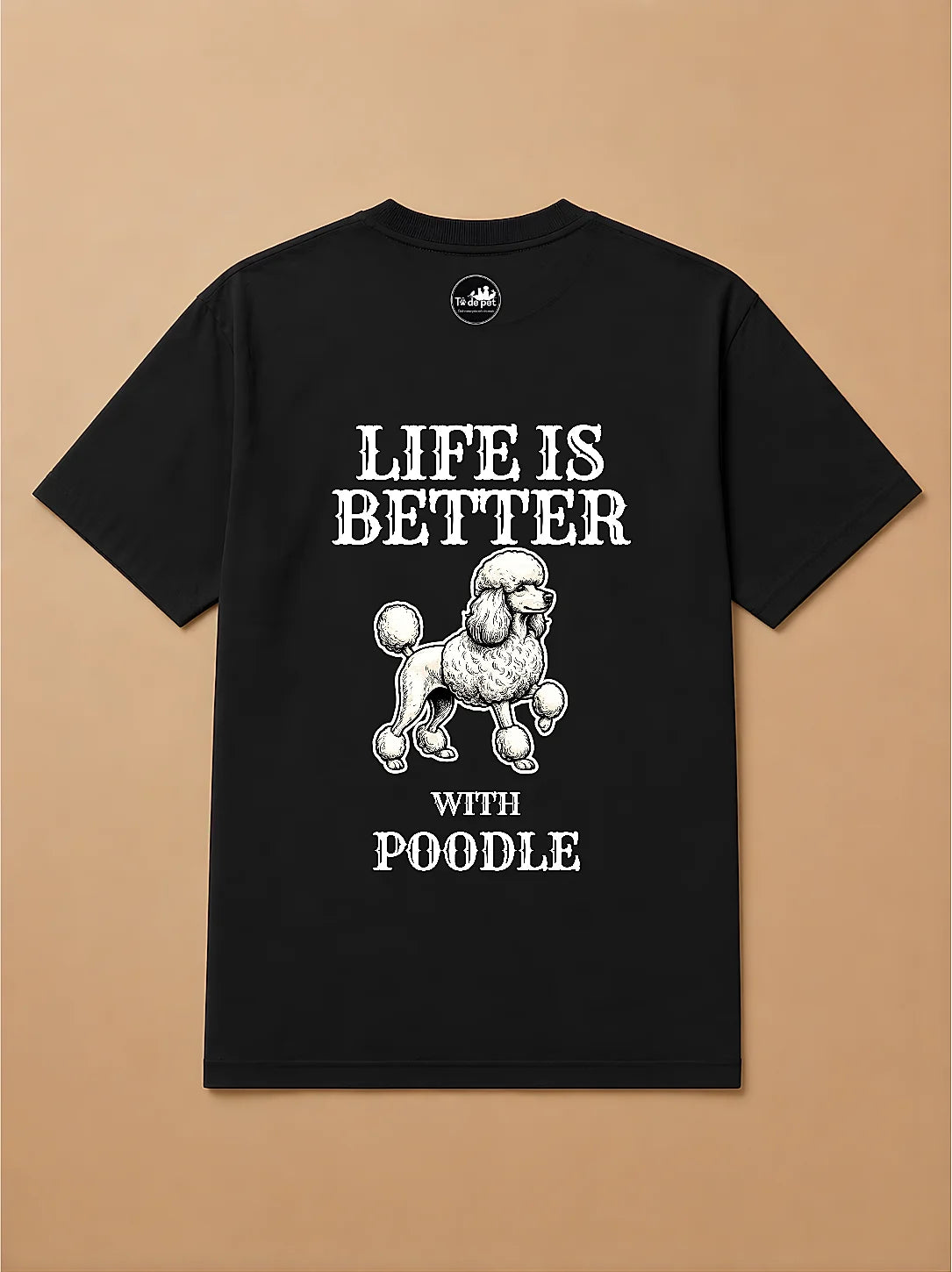 Camisa Oversized Life is Better With... - Poodle