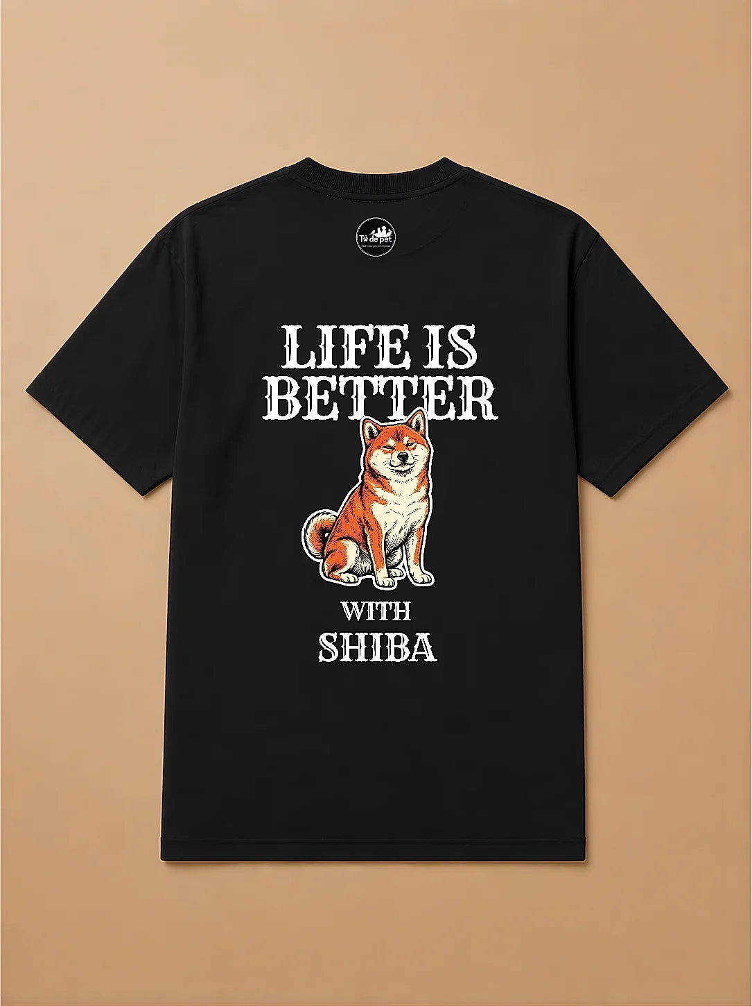 Camisa Oversized Life is Better With... - Shiba Inu