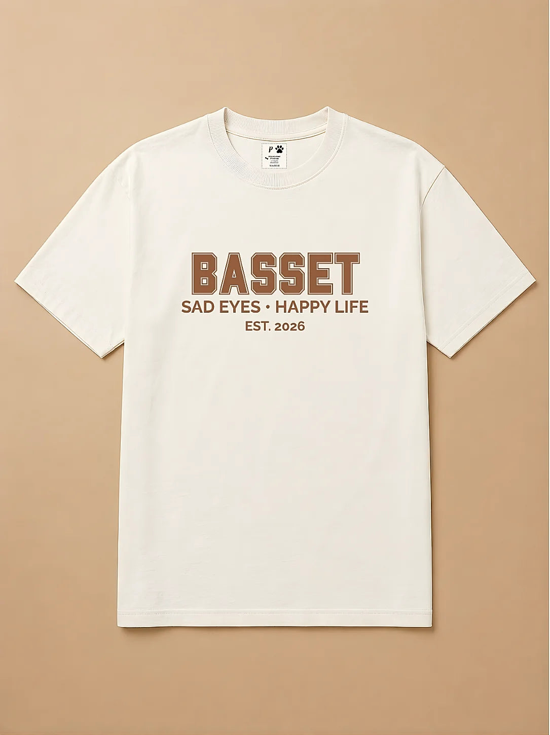 Camisa Oversized College - Basset Hound