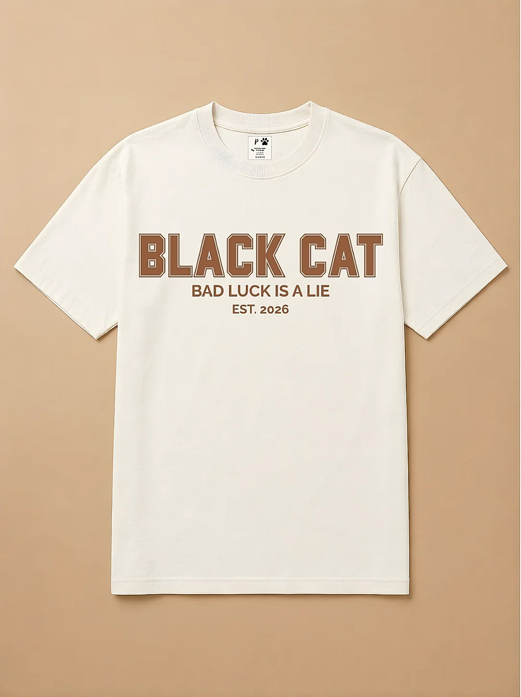 Camisa Oversized College - Gato Preto
