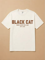 Camisa Oversized College - Gato Preto