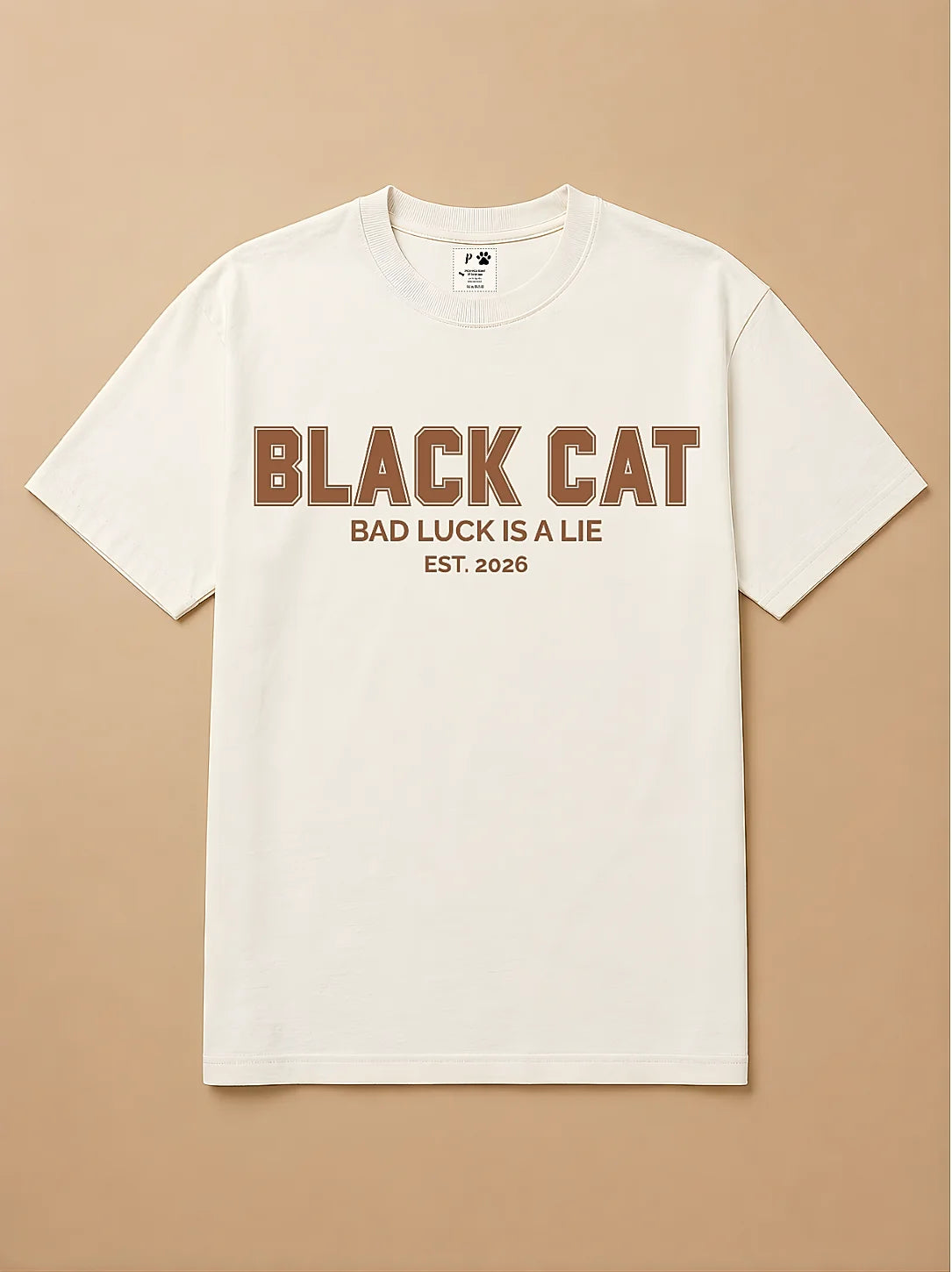 Camisa Oversized College - Gato Preto