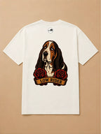 Camisa Oversized Old School - Basset Hound