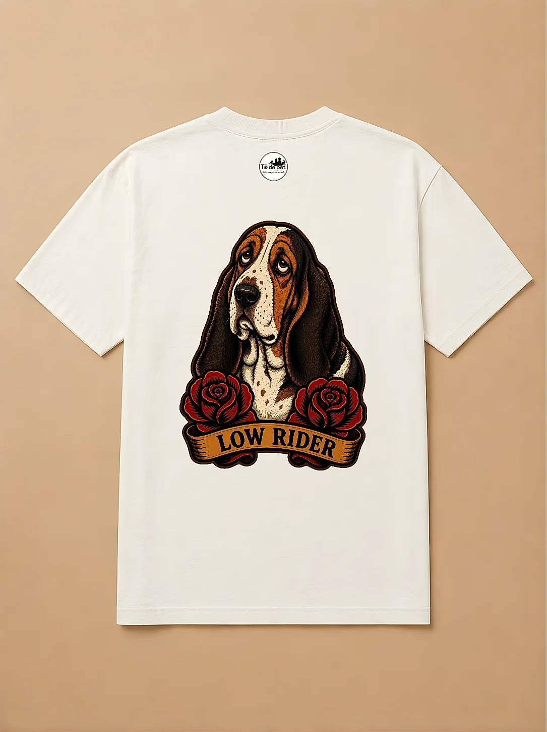 Camisa Oversized Old School - Basset Hound