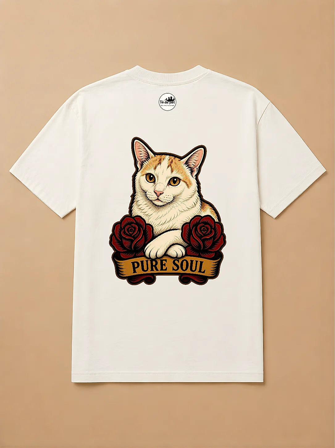 Camisa Oversized Old School - Gato Branco